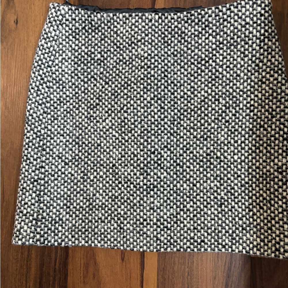 J. Crew Monochrome Checkered Mini Skirt